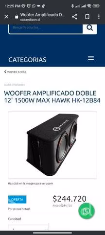 Bajo doble amplificado de 12" 1500w - Imagen 5
