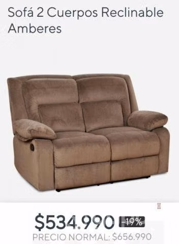 Sofa reclinable 2 cuerpos - Imagen 3