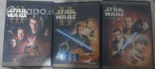 Dvd primera trilogía de stars wars