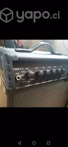 Guitarra eléctrica y amplificador