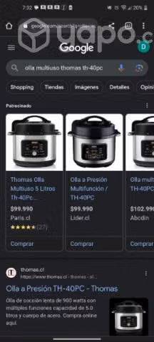 Olla Multiuso Thomas Th-40Pc