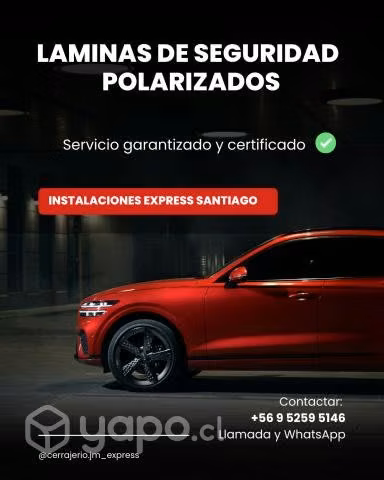 Instalación de Polarizados y Laminas de Seguridad