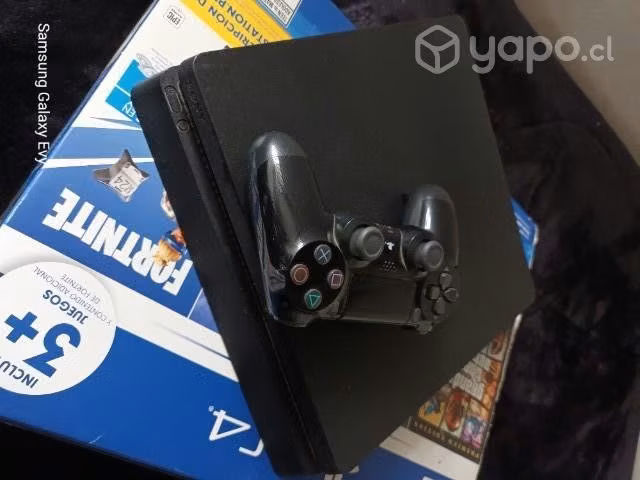 Play 4 slim de 1tb con control, cables y caja