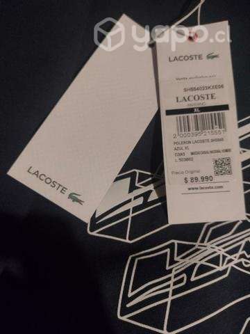 Poleron Lacoste XL Nuevo - Imagen 3