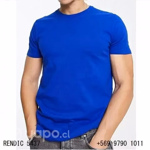 Polera azul. algodon. nuevas