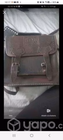 Morral bolso de cuero 100% - Imagen 2