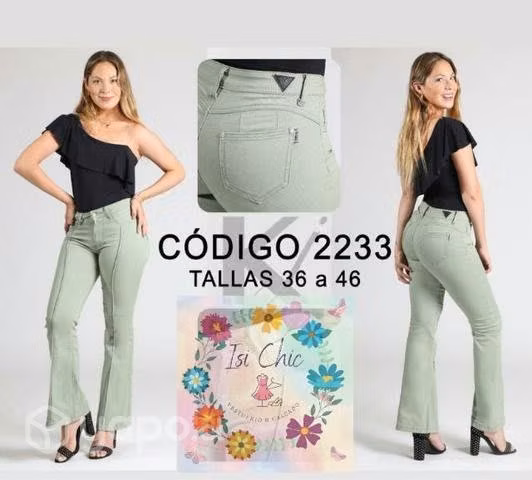 Lote de jeans nuevos de calce colombiano