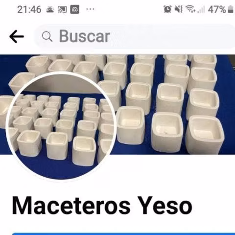 Maceteros de yeso