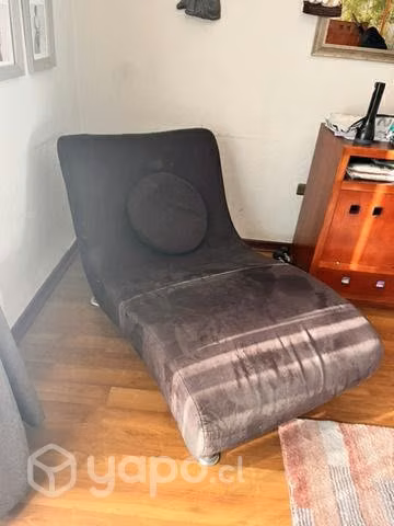 Sillon- reposera negro, excelente estado