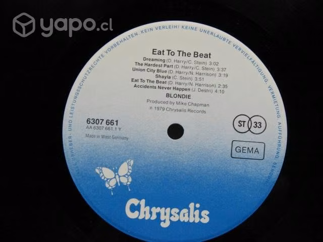 Vinilo Blondie Eat To The Beat + Sobre Original +