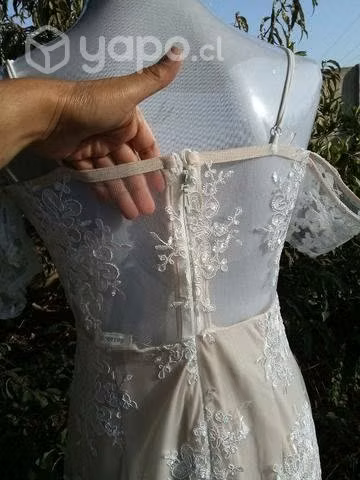 Vestido de novia color champagne