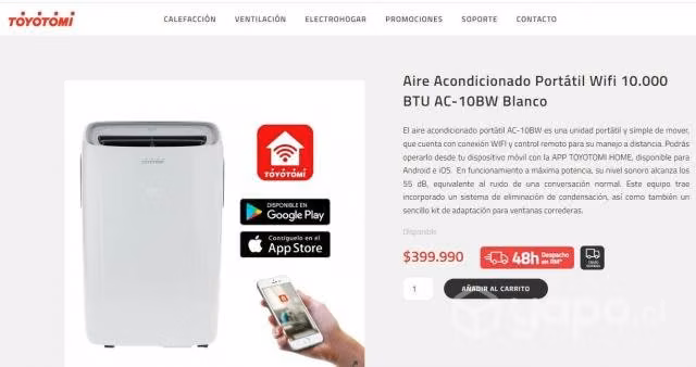 Aire Acondicionado Toyotomi AC-10BW