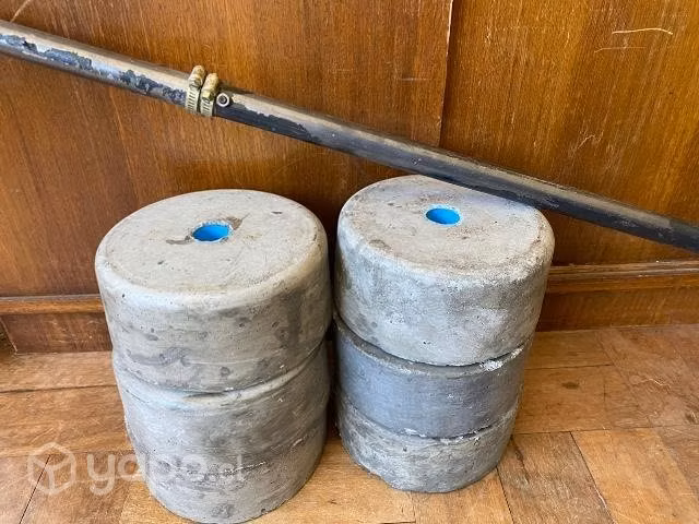 Pesas de 30 kilos con barra