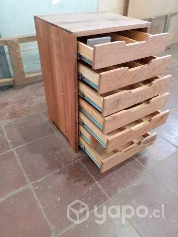 Cajonera para cassettes en roble