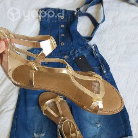 Sandalias VIA UNO color cobre-dorado