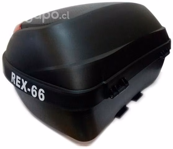 Maleta Top Case Moto Rex E-66 Negro Rojo 52 Litros