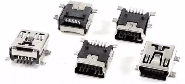 Conector mini usb hembra repuesto para soldar