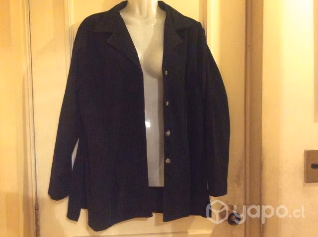 Sobrecamisa negra tipo gamuza talla M/L