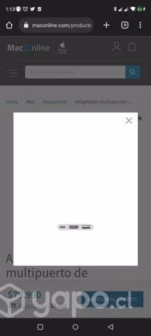 Adaptador tipo c Mac original HDMI, USB tipo c,