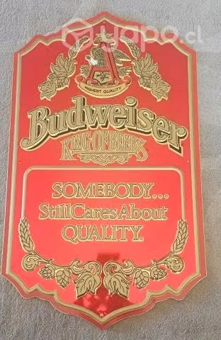Antiguo Letrero Relieve Budweiser Cerveza Vintge