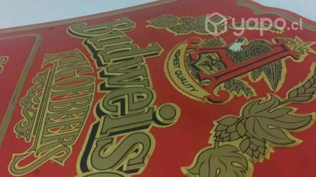 Antiguo Letrero Relieve Budweiser Cerveza Vintge