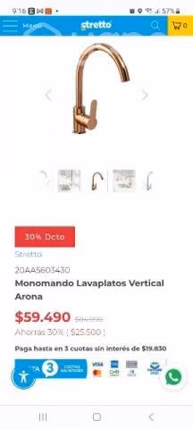 Grifería stretto Arona