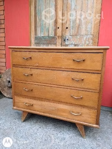 Antigua Cómoda Sónica de madera de raulí - Imagen 4