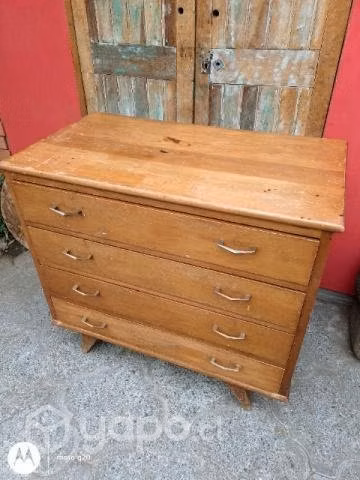 Antigua Cómoda Sónica de madera de raulí - Imagen 3