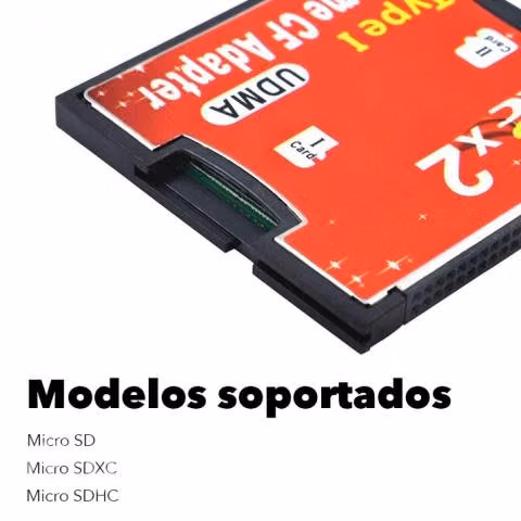 Lector Adaptador Doble Micro Sd Hc A Compact Flash - Imagen 4