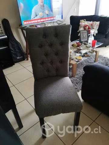 Sala seccional negra y comedor de 6 sitios