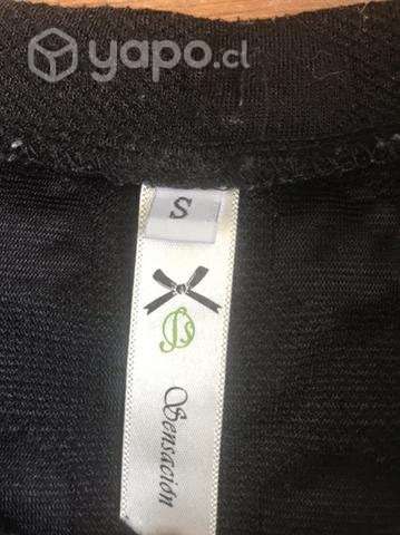 Poleron/ chaleco negro talla s - Imagen 2