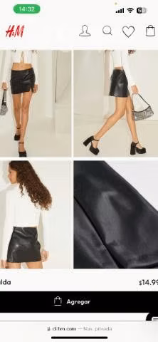 falda cuerina negra - Imagen 2