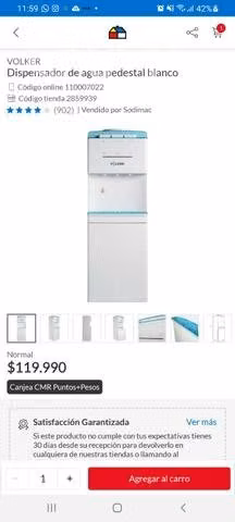dispensador de agua eléctrico casi nuevo