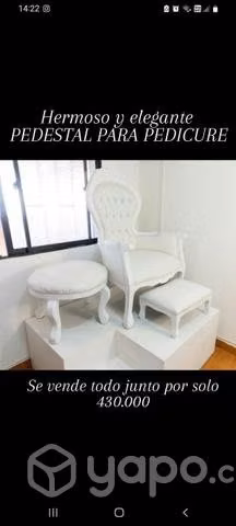 Sillon , posapies, silla y base para pedicure