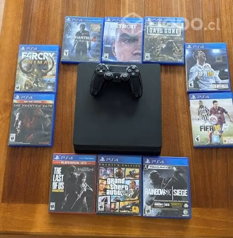 Ps4 Slim+ Control`+ 10 juegos