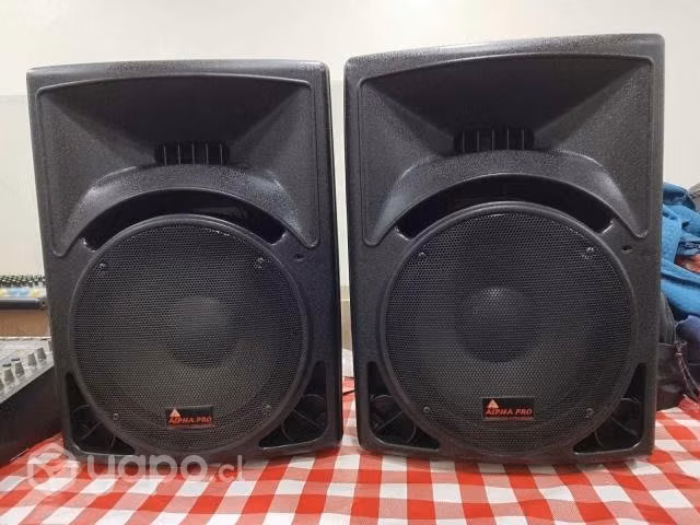 Mixer amplificador completo con cables y parlantes