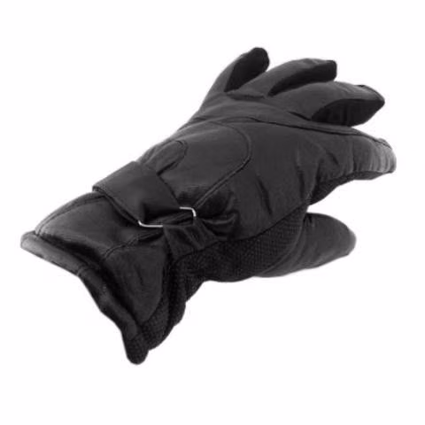 Guante Cuero De Moto Grip Deluxe Negro