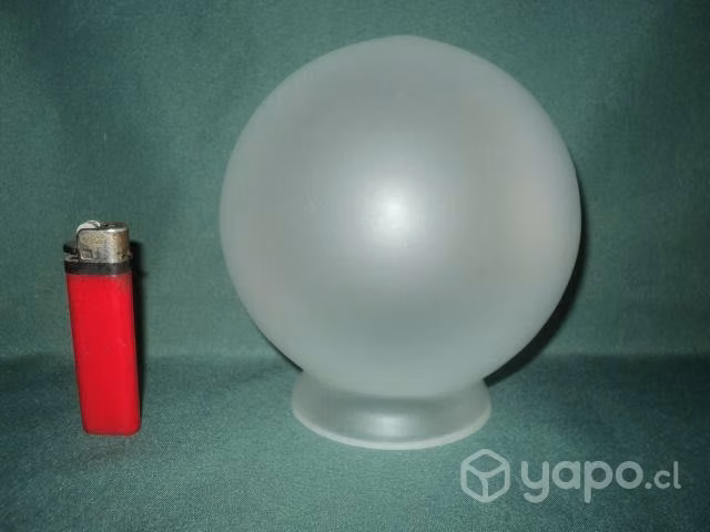 Globo Vidrio De 14 Cms. Satinado, Base 8 Cms