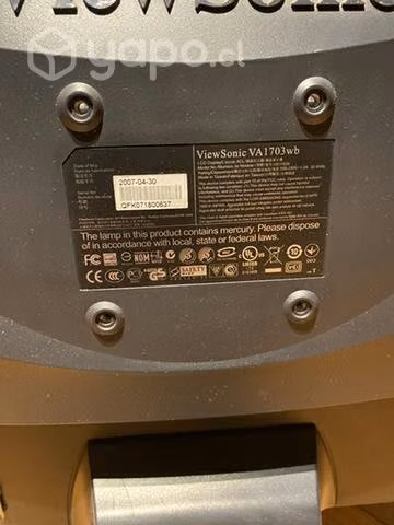 Monitor ViewSonic 17 modelo VA1703wb - Imagen 3