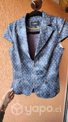 Chaqueta azul Privilege sin mangas Talla 40-42