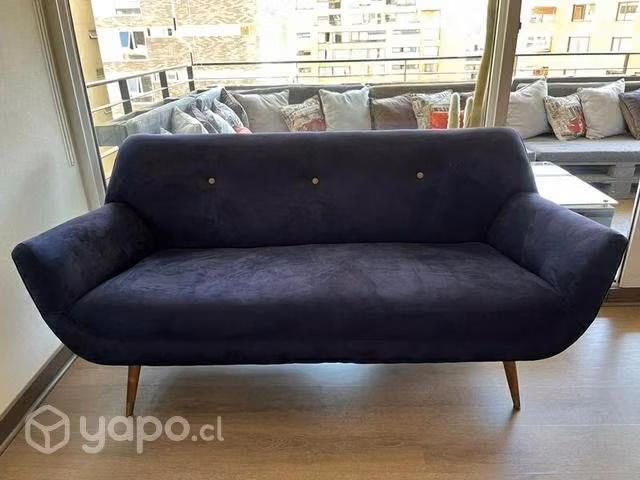 Sillón de Tela Azul - Imagen 2