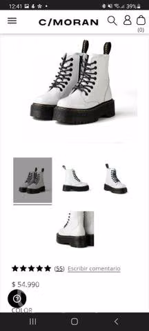 Botines mujer blancos c/moran - 37 - Imagen 6