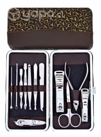 Manicure Pedicure Acero Inoxidable Estuche Set 12 - Imagen 3