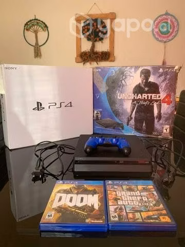 Ps4 slim 500gb +2 juegos perfecto funcionamiento