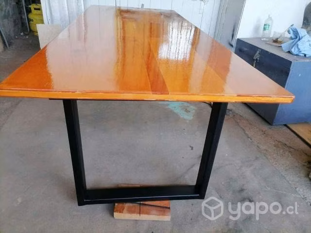 Mesa de roble (reciclado) estilo industrial - Imagen 4