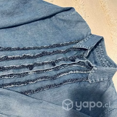 Blusa jeans s-m - Imagen 2