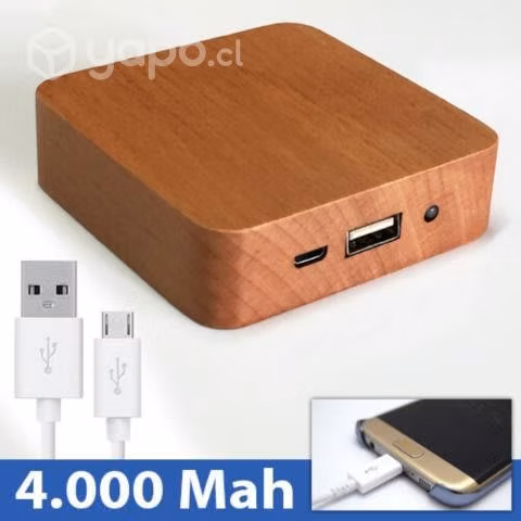 Power Bank Bateria Externa Bambú Deluxe USB/micro - Imagen 4