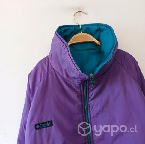 Parka Colombia reversible morado/celeste