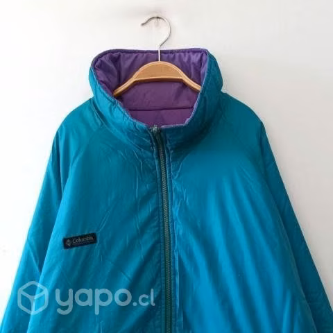 Parka Colombia reversible morado/celeste