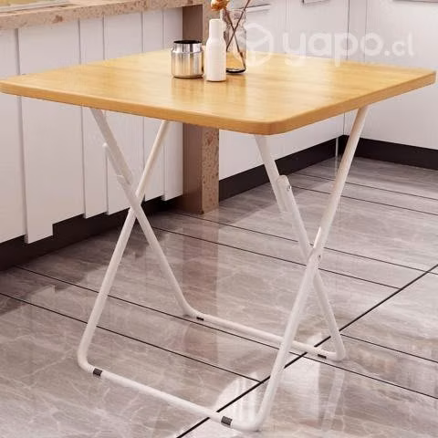 Mesa Comedor Plegable Cuadrada 70 CM Café Claro - Imagen 4